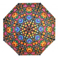 parasolka w ludowe kwiaty łowickie