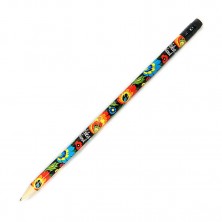 folkowy ołówek łowickie kwiaty czarny