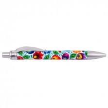 Długopis łowicki białe kwiaty