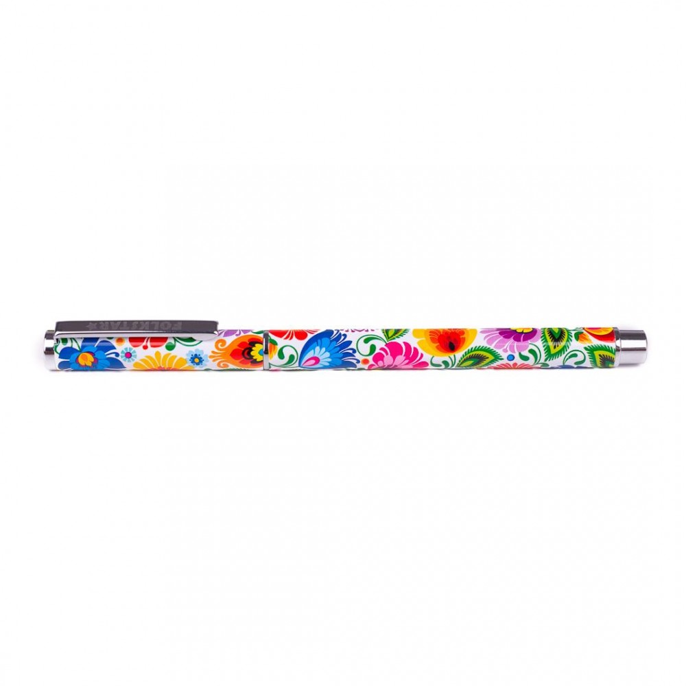 elegancki długopis łowickie kwiaty