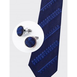 Folk krawat i spinki  haft biłgorajski