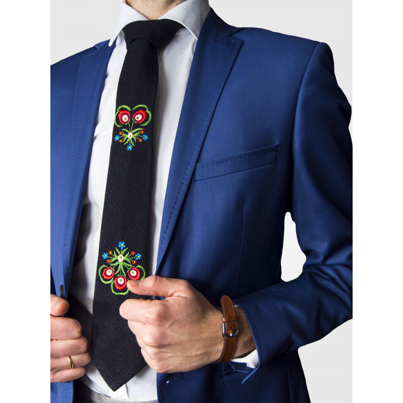 Folk krawat ludowy haft podhalański