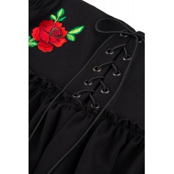 Spódnica haftowana w kwiaty